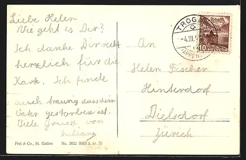 AK Trogen, Dorfplatz mit Kirche