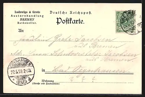 Lithographie Bremen, Ratskeller, Bachusfass