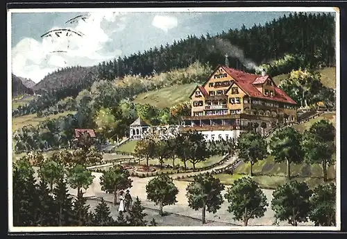AK Bad Liebenzell, Hotel Monopol Adolf Benzinger mit Umgebung
