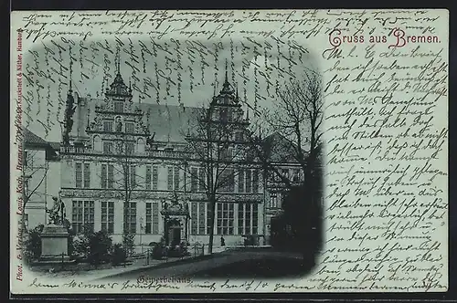 Mondschein-AK Bremen, Gewerbehaus