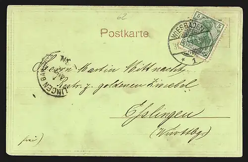 AK Wiesbaden, Wilhelmstrasse