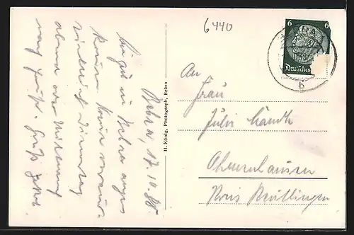 AK Bebra, Platz, Hauptmann Göring-Strasse, Strasse, Nürnberger-, Pfarr- und Kasseler Strasse
