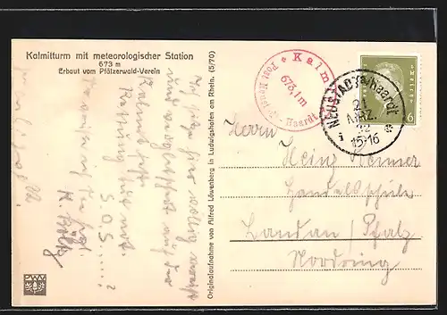 AK Maikammer, Kalmitturm mit meterologischer Station