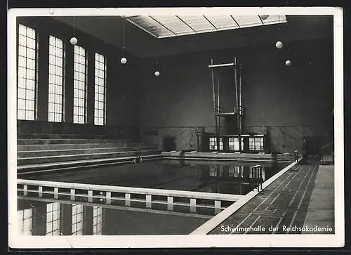 AK Berlin-Charlottenburg, Reichsakademie für Leibesübungen, Schwimmhalle