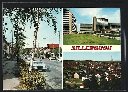 AK Stuttgart-Sillenbuch, Augustinum, Ortspartie und Wohnsiedlung