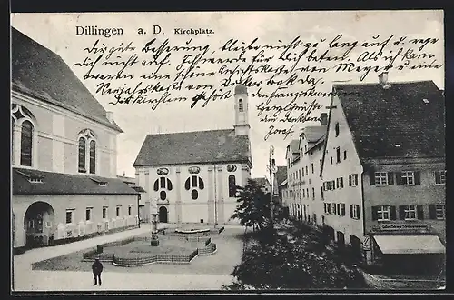 AK Dillingen a. D., Kirchplatz