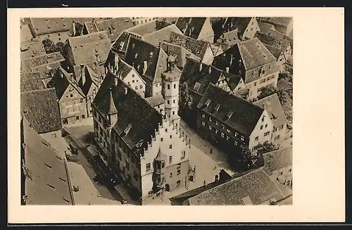 AK Nördlingen, Blick auf das Rathaus vom St. Georgsturm