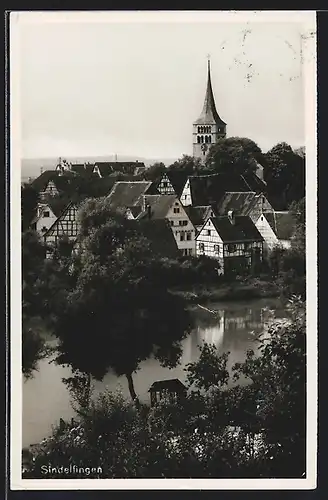 AK Sindelfingen, Partie am See, Kirchturm