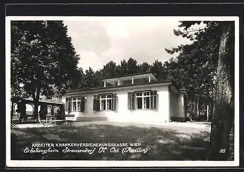 AK Stranzendorf, Erholungsheim der Arbeiter Krankenversicherungskasse Wien, Pavillon