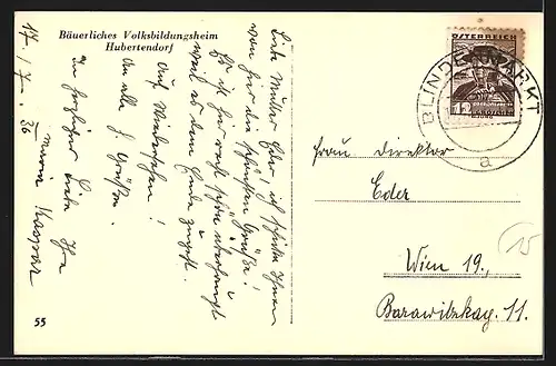 AK Hubertendorf, Bäuerliches Volksbildungsheim