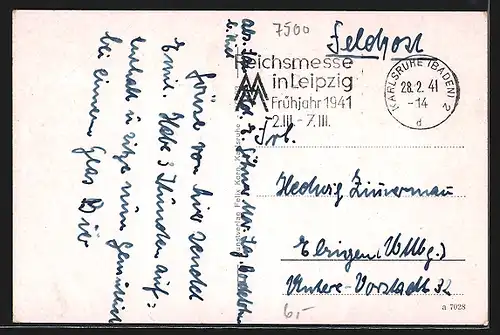 AK Karlsruhe am Rhein, Rheinhafen, Platz, Festhalle, Lorettoplatz, Schwarzwaldhaus