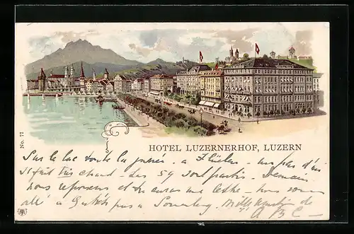 Lithographie Luzern, Hotel Luzernerhof