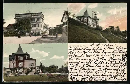 AK Affoltern a. A., Gasthaus Lilienberg, Kuranstalt z. Arche, Hotel Lilienhof