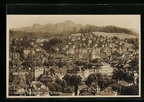AK St. Gallen, Panorama mit Blick auf den Säntis