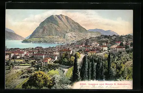 AK Lugano, Totale mit Monte S. Salvatore