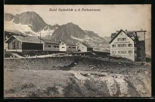AK Furka, Hotel Furkablick a.d. Furkastrasse