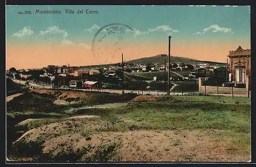 AK Montevideo, Villa del Cerro, Blick auf die Stadt