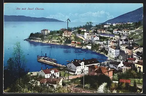 AK Ika, Ortsansicht mit Insel Cherso