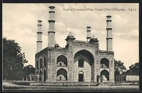 AK Agra, Gate of Emperor Akbar Tomb Sikandra