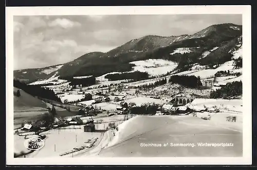 AK Steinhaus am Semmering, Ortsansicht im Winter