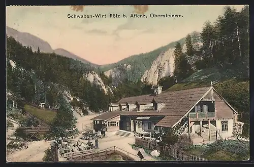 AK Aflenz, Gasthaus Schwaben-Wirt Fölz