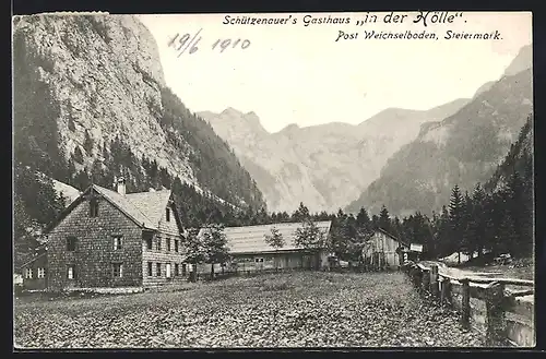 AK Weichselboden, Schützenauer`s Gasthaus in der Hölle