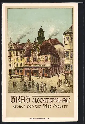 AK Graz, Glockenspielhaus von Gottfried Maurer