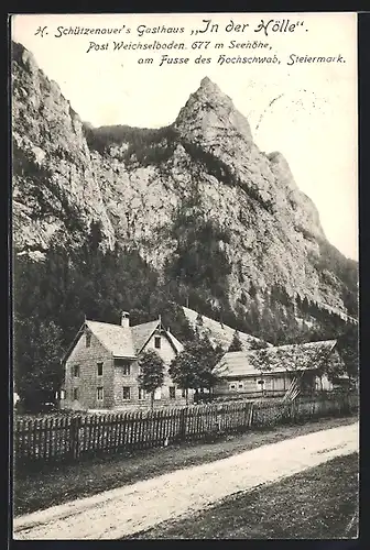 AK Weiselboden, H. Schützenauer`s Gasthaus In der Hölle