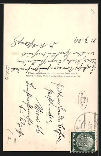 AK Murau, Gesamtansicht, Fliegeraufnahme