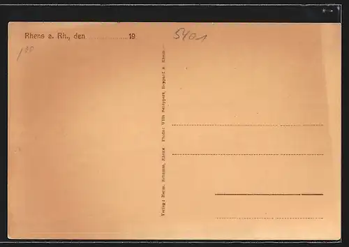 AK Rhens a. Rh., Panorama, Dampfer auf dem Rhein