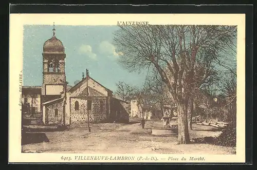 AK Villeneuve-Lambron, Place du Marché