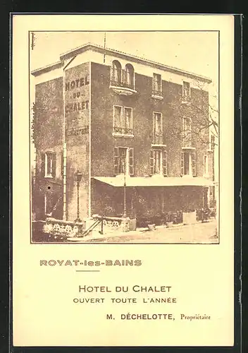 AK Royat-les-Bains, Hotel du Chalet