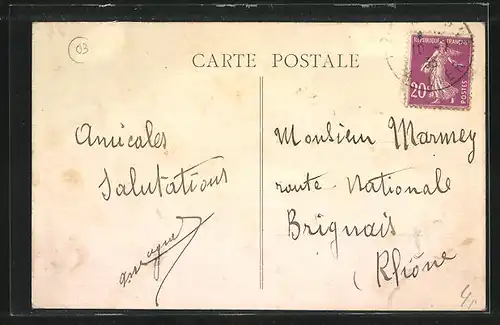 AK La Prugne, Vue Gènèrale