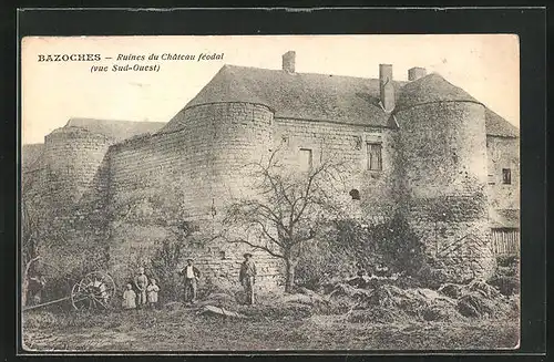 AK Bazoches, Ruines du Chateau feodal