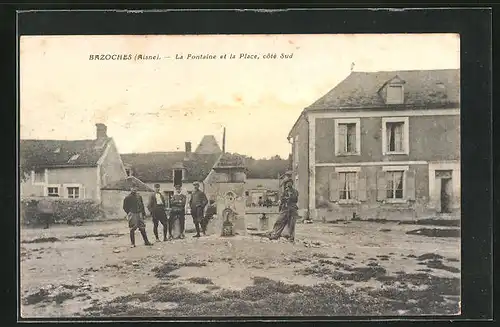 AK Bazoches, La Fontaine et la Place