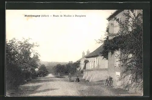 AK Montbeugny, Route de Moulins à Dompierre
