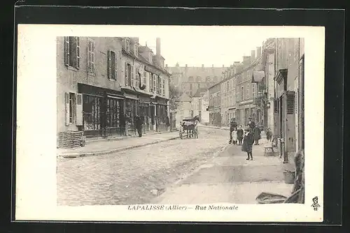 AK Lapalisse, Rue Nationale, Strassenpartie