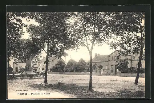 AK Molinet, Place de la Mairie