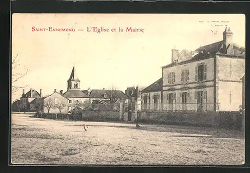 AK Saint-Ennemond, L`Eglise et la Mairie