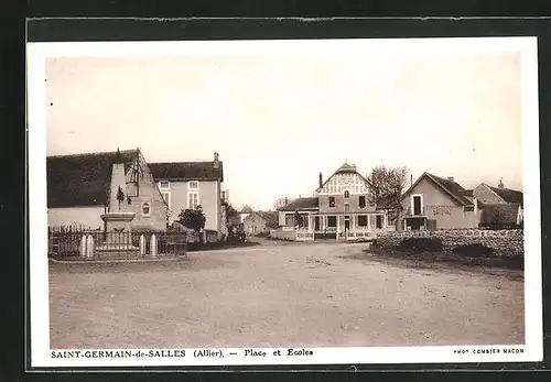 AK Saint-Germain-de-Salles, Place et Ecoles