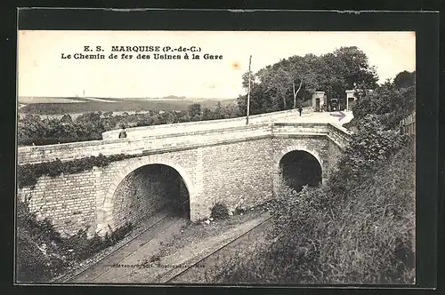 AK Marquise, Le Chemin de fer des Usines à la Gare