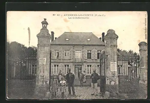 AK Avesnes-le-Comte, La Gendarmerie