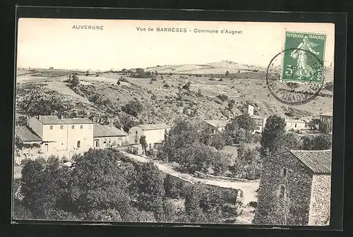 AK Barrèges, Ortsansicht aus der Vogelschau