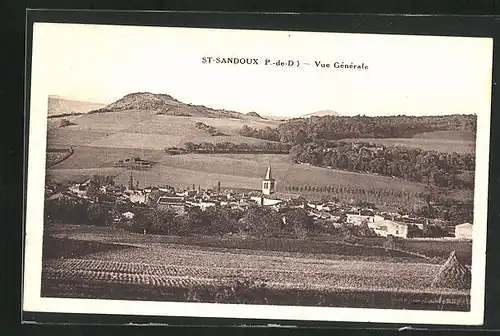 AK St-Sandoux, Vue Générale, Gesamtansicht der Ortschaft