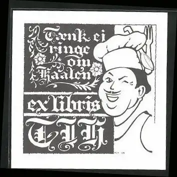 Exlibris Tove Hornhaver, Bäcker mit freundlichen Lächeln