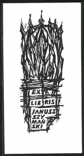 Exlibris Januszszy Man Ski, Abstraktes Konstrukt