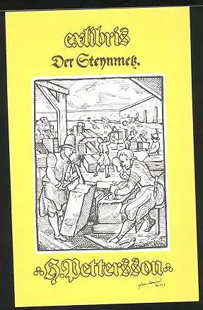 Exlibris H. Pettersson, Holzarbeiten