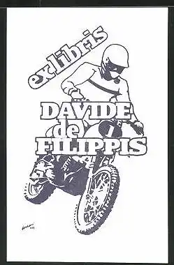 Exlibris Davide de Filippis, Crossfahrer