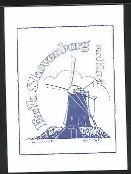 Exlibris Erik Skovenborg, Windmühle