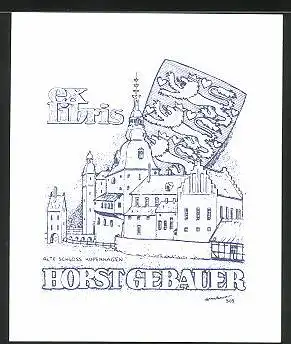 Exlibris Horst Gebauer, Kopenhagen, Altes Schloss